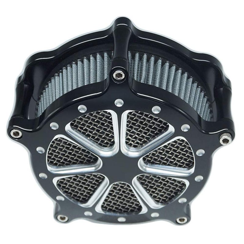 AGECO Air Filter Intake Cnc Cut Air Cleaner Venturi Motorcycle Chrome Kit for Harley Dyna 2000 - 2017 Softail 2000 - 2015 Touring 2000 - 2007 Fitment - B (Gray) - Image 3